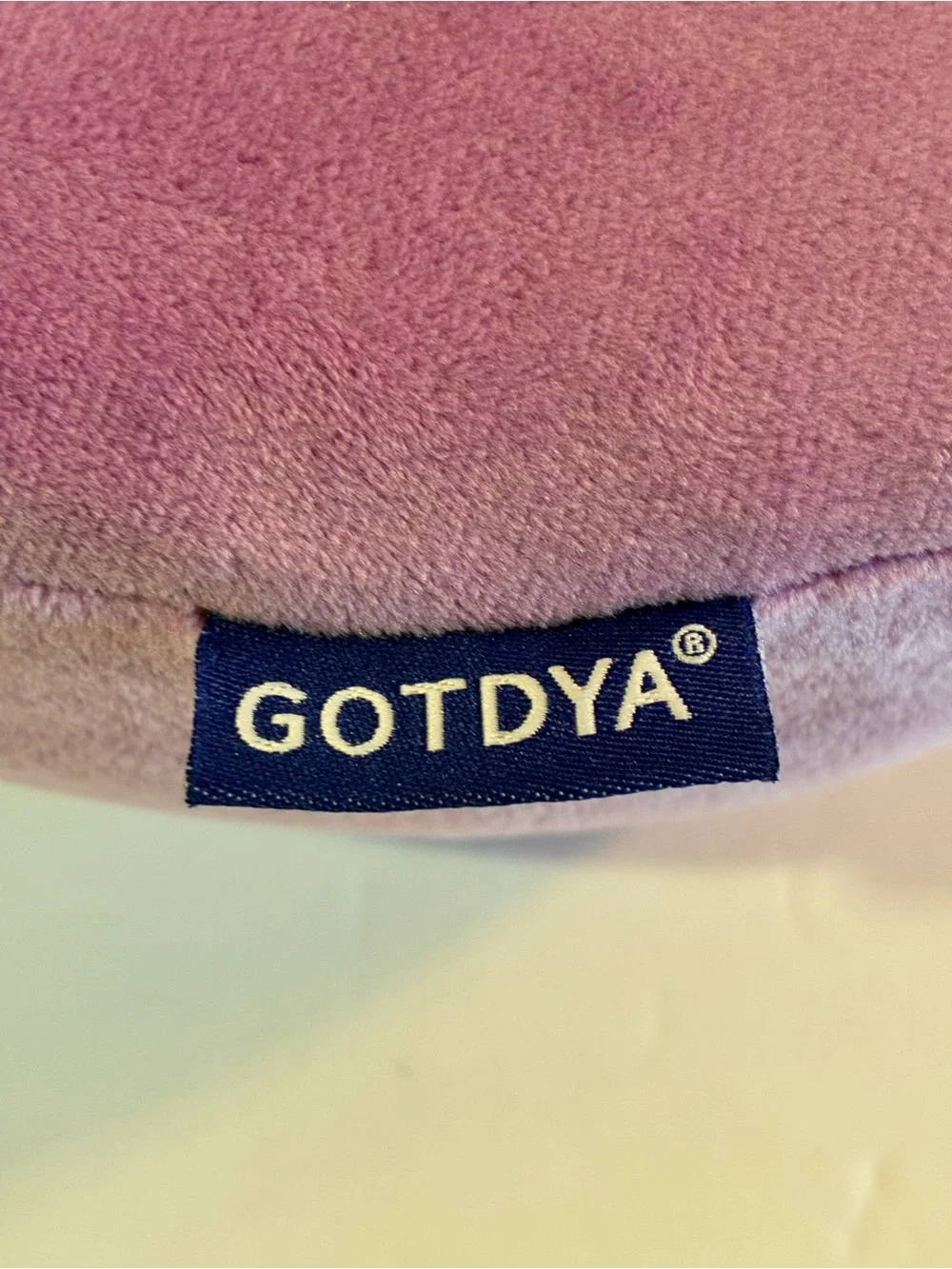 GOTDYA Memory Foam Travel Neck Pillow Purple Adjustable U-Shaped Neck Support